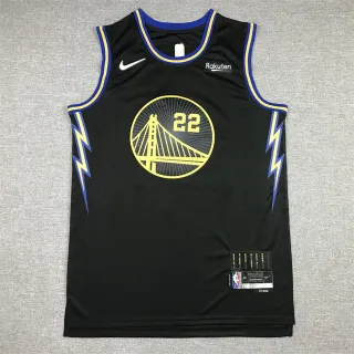 Nike Golden State Warriors City Edition Black Yellow Blue Jersey
