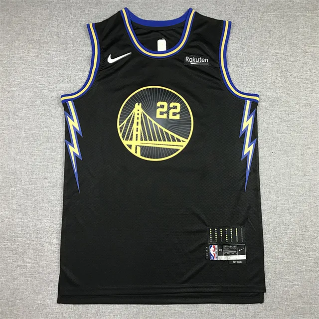 Nike Golden State Warriors Édition de la Ville Maillot Noir Jaune Bleu 2