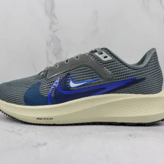 Nike Gris Bleu Haut en Maille Ingénierie Superpositions Synthétiques en Couches Chaussures de course