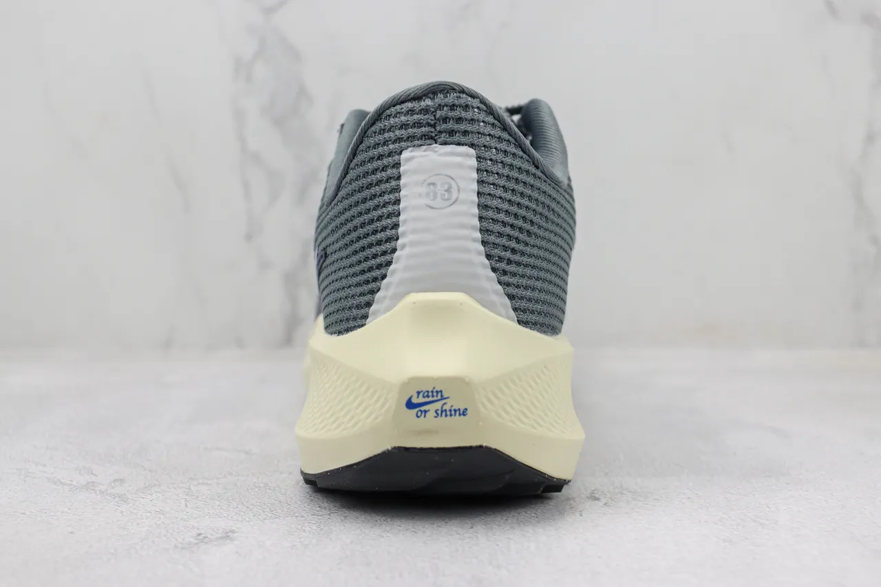 Nike Gray Blue Engineered Mesh Upper Layered Synthetic Overlays Running Shoes 9