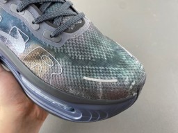 Nike Gray Blue Midsole Iridescent Printed Overlay Chunky Sneakers 2
