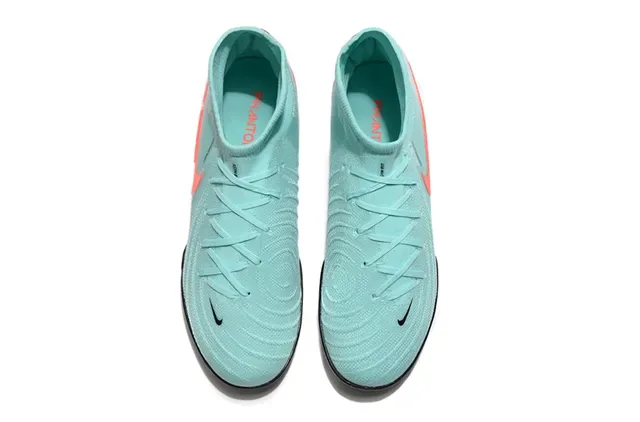Nike Vert Orange Upper Maille Collet Chaussure Turf Chaussures de Football 2