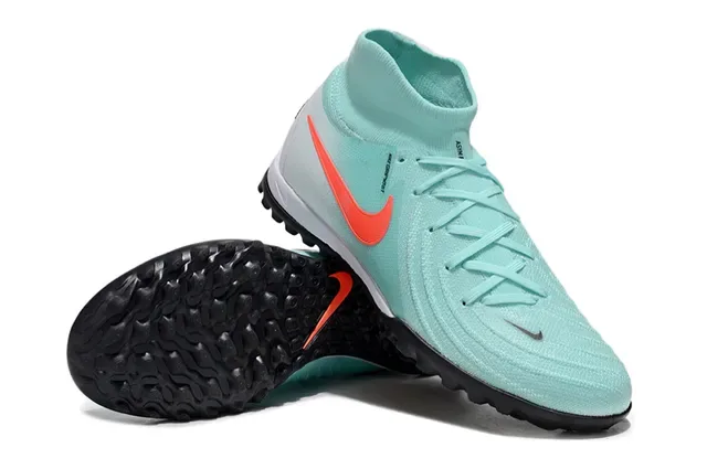 Nike Vert Orange Upper Maille Collet Chaussure Turf Chaussures de Football 3