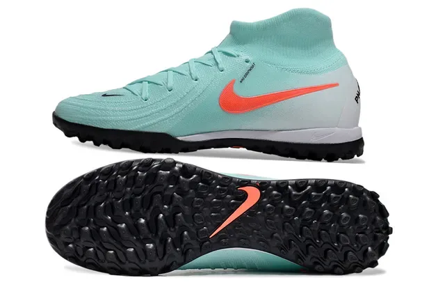 Nike Vert Orange Upper Maille Collet Chaussure Turf Chaussures de Football 5