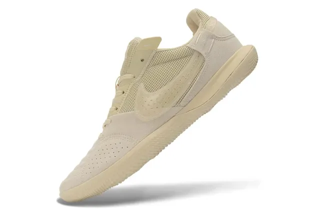 Nike Indoor Soccer Shoe Beige Monochrome Lifestyle Sneaker 3