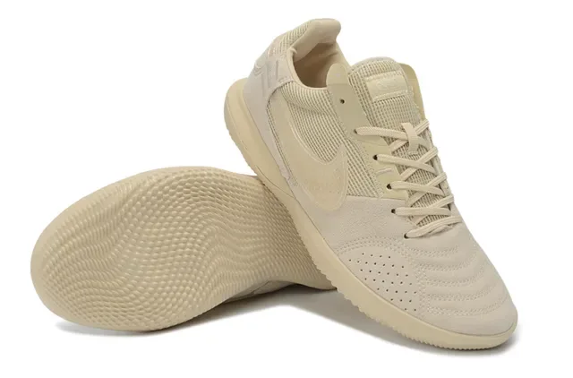 Nike Indoor Soccer Shoe Beige Monochrome Lifestyle Sneaker 4