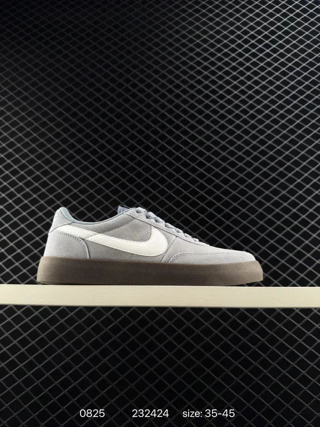 Nike Killshot Vulc Gray Suede White Swoosh Lifestyle Sneakers 6
