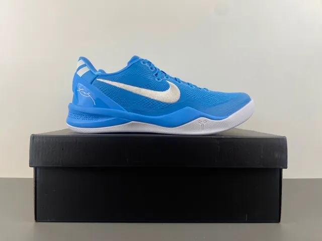 Nike Kobe 8 System Blue White Basketball Shoes 15