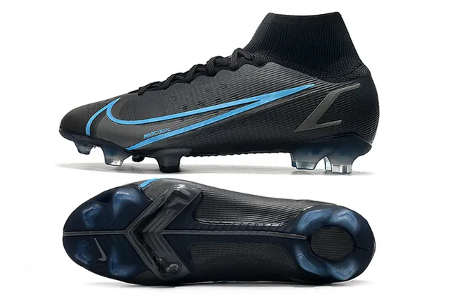 Nike Mercurial Noir et Bleu Firm-Ground Chaussures de football 2