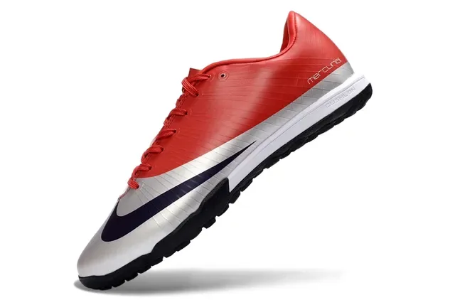 Nike Mercurial Rouge Blanc Low-Cut Upper Synthétique Turf Chaussures de Football 3