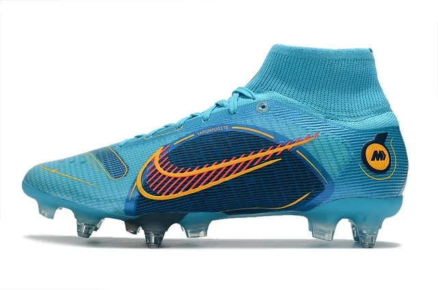 Nike Mercurial Superfly alto Cyan Navy Orange Firm-Ground Sapatos de futebol 5
