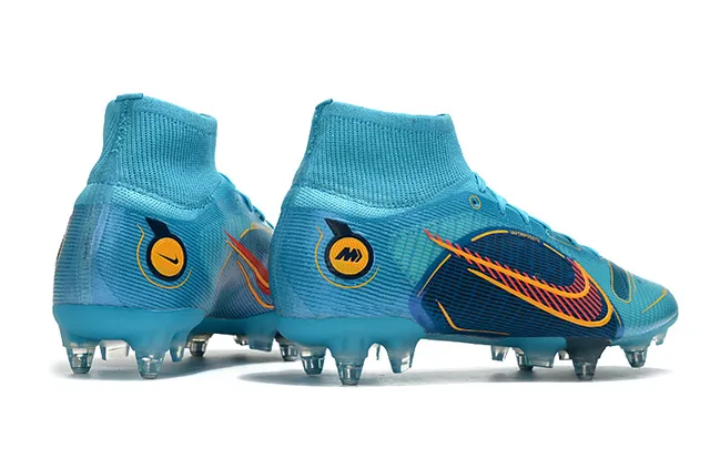 Nike Mercurial Superfly alto Cyan Navy Orange Firm-Ground Sapatos de futebol 7