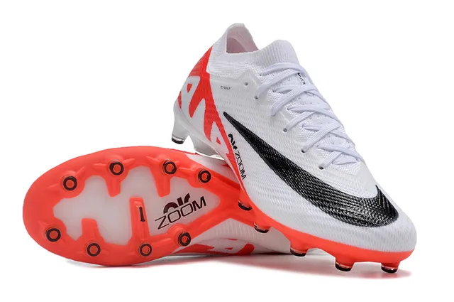 Nike Mercurial Superfly IX Elite White Orange Black أحذية كرة القدم للعشب الاصطناعي 3