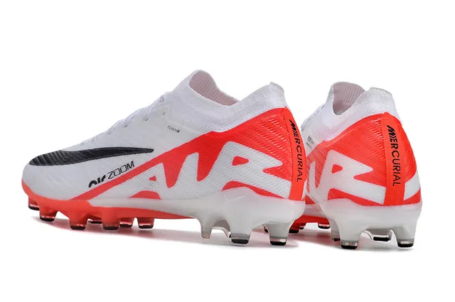 Nike Mercurial Superfly IX Elite White Orange Black أحذية كرة القدم للعشب الاصطناعي 5