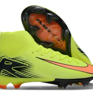 Nike Mercurial Superfly Neon Yellow Black Orange Firm-Ground Soccer Shoes