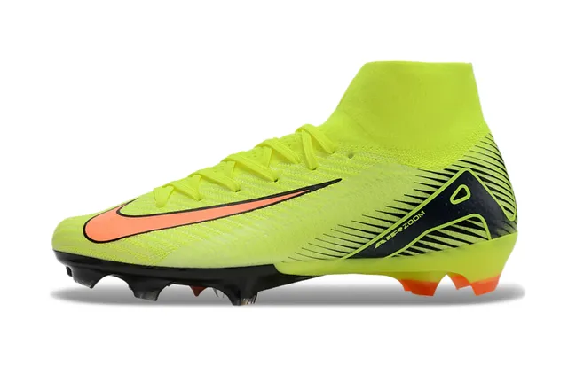 Nike Mercurial Superfly Neon Yellow Black Orange Firm-Ground Soccer Shoes 2