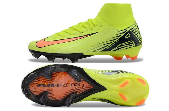 Nike Mercurial Superfly Neon Yellow Black Orange Firm-Ground Soccer Shoes 3