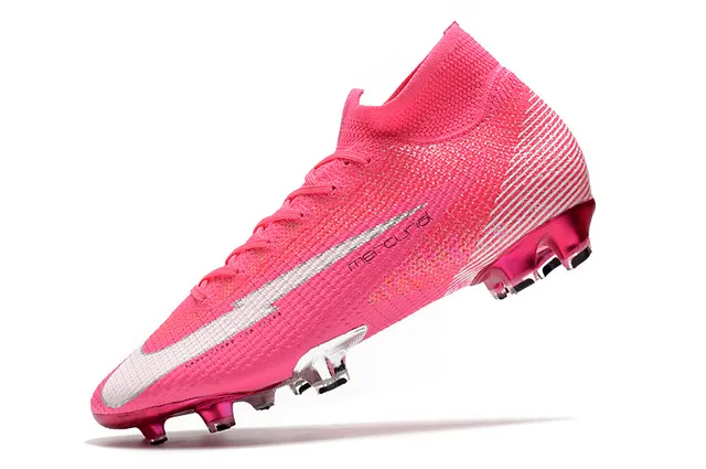 Nike Mercurial Superfly Rose Blanc Argent Chaussures de football à crampons pour sol ferme 4