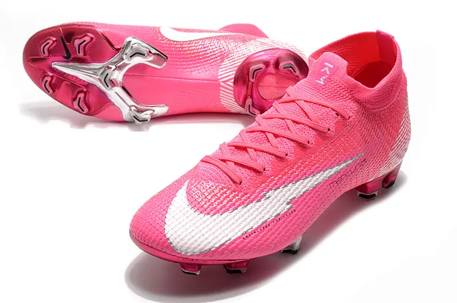 Nike Mercurial Superfly Rose Blanc Argent Chaussures de football à crampons pour sol ferme 6