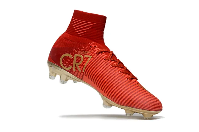 Nike Mercurial Superfly Red and Gold Firm-Ground Soccer Shoes 3