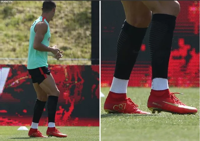Nike Mercurial Superfly Red and Gold Firm-Ground Soccer Shoes 11