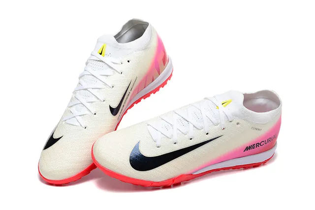 Nike Mercurial Turf Flyknit Dégradé Rose et Rouge Turf Chaussures de football 2