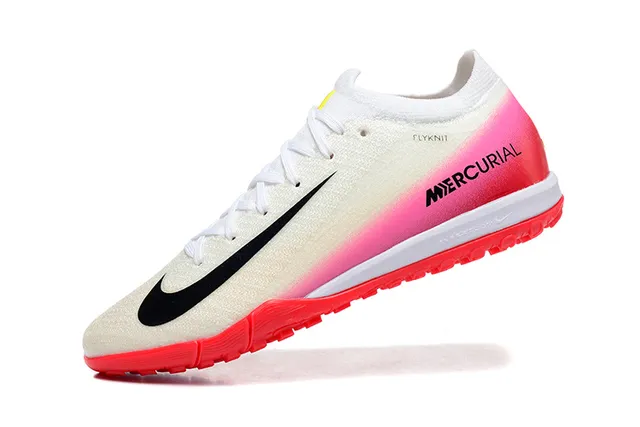 Nike Mercurial Turf Flyknit Dégradé Rose et Rouge Turf Chaussures de football 4