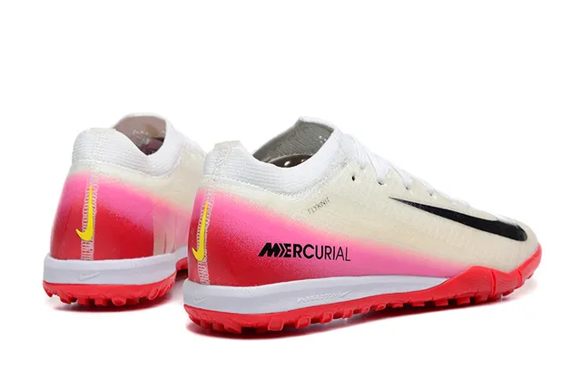 Nike Mercurial Turf Flyknit Dégradé Rose et Rouge Turf Chaussures de football 5