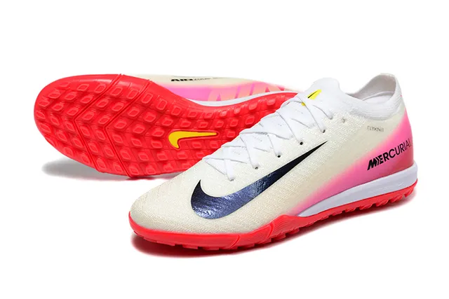 Nike Mercurial Turf Flyknit Dégradé Rose et Rouge Turf Chaussures de football 6