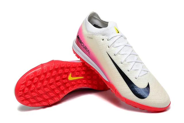 Nike Mercurial Turf Flyknit Dégradé Rose et Rouge Turf Chaussures de football 7