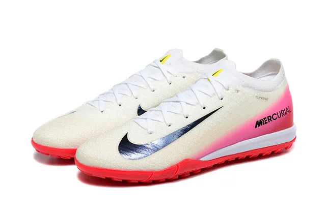 Nike Mercurial Turf Flyknit Dégradé Rose et Rouge Turf Chaussures de football 8