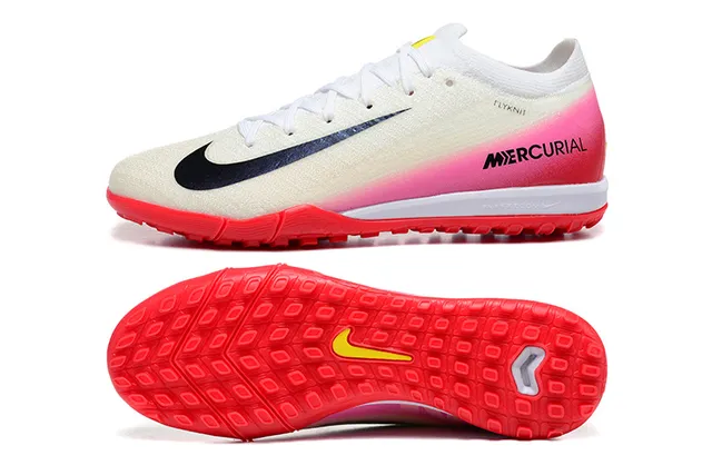 Nike Mercurial Turf Flyknit Dégradé Rose et Rouge Turf Chaussures de football 9
