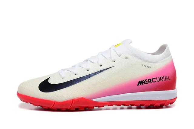 Nike Mercurial Turf Flyknit Dégradé Rose et Rouge Turf Chaussures de football 10