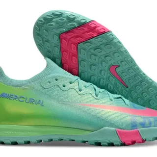 Nike Mercurial Turf Iridescent Green Pink Turf Soccer Shoes