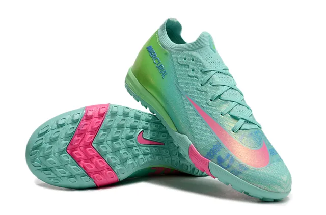 Nike Mercurial Turf vert iridescent rose Turf chaussures de football 3