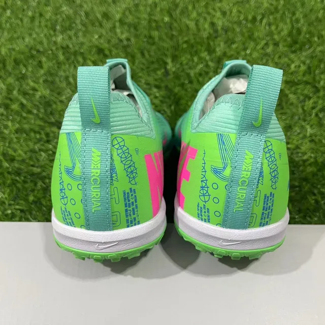 Nike Mercurial Turf Chaussures de football Vert menthe rose bleu Turf 2