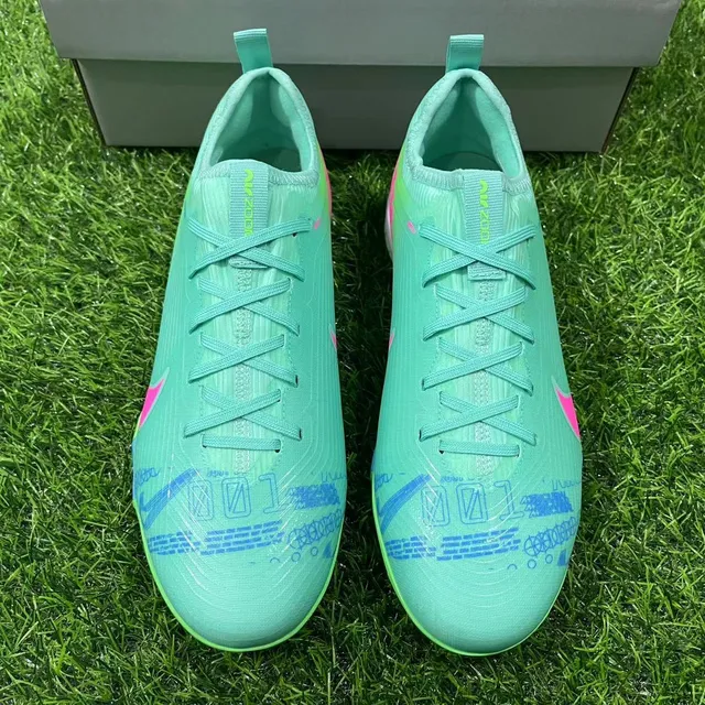 Nike Mercurial Turf Chaussures de football Vert menthe rose bleu Turf 4