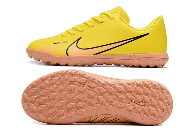 Nike Mercurial Turf Yellow Black Neon Pink Turf sapatos de futebol 7