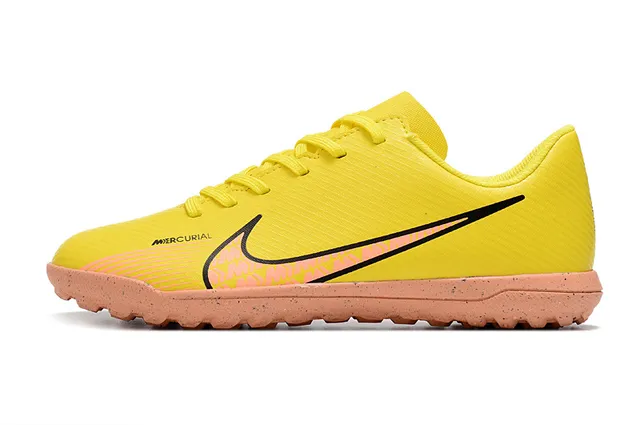 Nike Mercurial Turf Yellow Black Neon Pink Turf sapatos de futebol 10