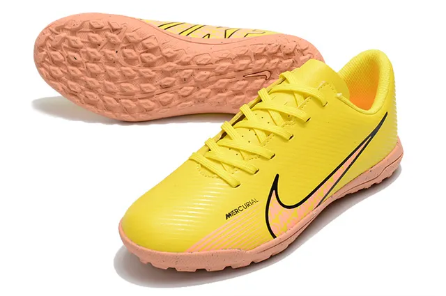 Nike Mercurial Turf Yellow Black Neon Pink Turf sapatos de futebol 11