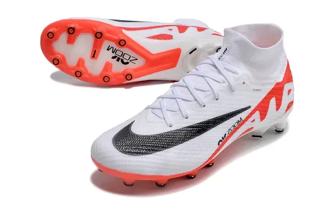 Nike Mercurial Vapor Air Zoom Blanc et Orange Chaussures de football Firm-Ground 3