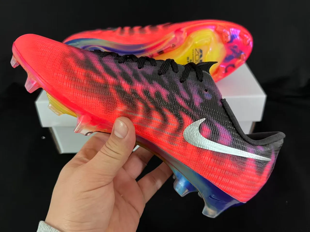 Nike Mercurial Vapor Gradient Pink Purple Firm-Ground Soccer Shoes 4