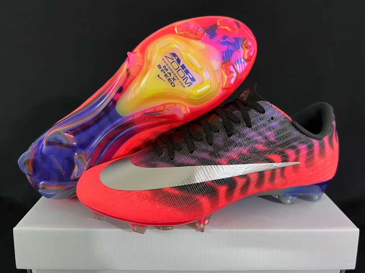 Nike Mercurial Vapor Gradient Pink Purple Firm-Ground Soccer Shoes 8