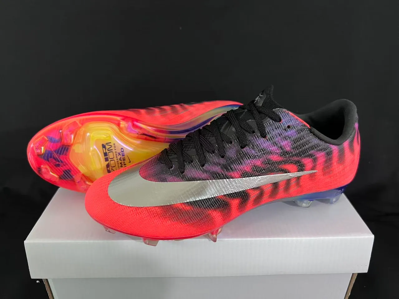 Nike Mercurial Vapor Gradient Pink Purple Firm-Ground Soccer Shoes 9