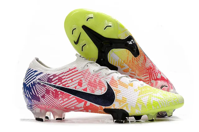 Nike Mercurial Vapor Chaussures de football à impression géométrique multicolore pour terrain ferme 1