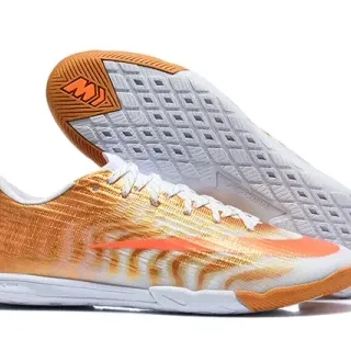 Nike Mercurial Vapor Orange White Low-Cut Knit Upper Gradient Weave Indoor Soccer Shoes