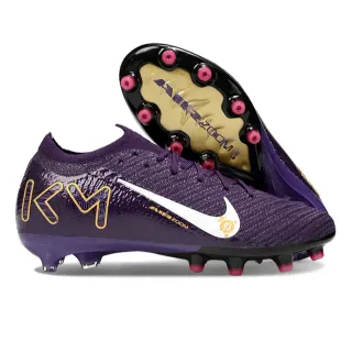 Nike Mercurial Vapor Purple Gold Knit Upper Signature 'KY' Graphic Firm-Ground Soccer Shoes