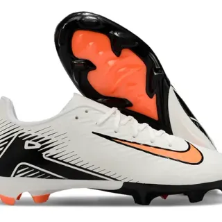 Nike Mercurial Vapor White Black Orange Firm-Ground Soccer Shoes