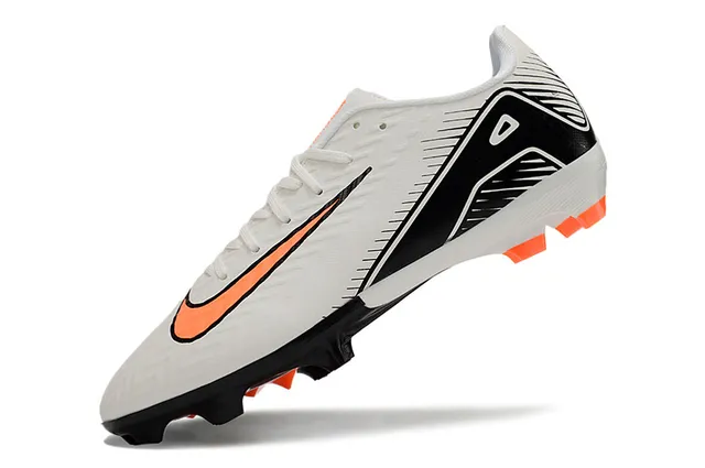 Nike Mercurial Vapor White Black Orange Firm-Ground Soccer Shoes 3