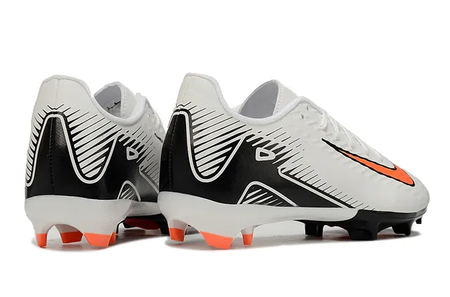 Nike Mercurial Vapor White Black Orange Firm-Ground Soccer Shoes 5